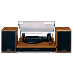 Lenco LS-100 Paquete de tocadiscos con altavoces (Teak)