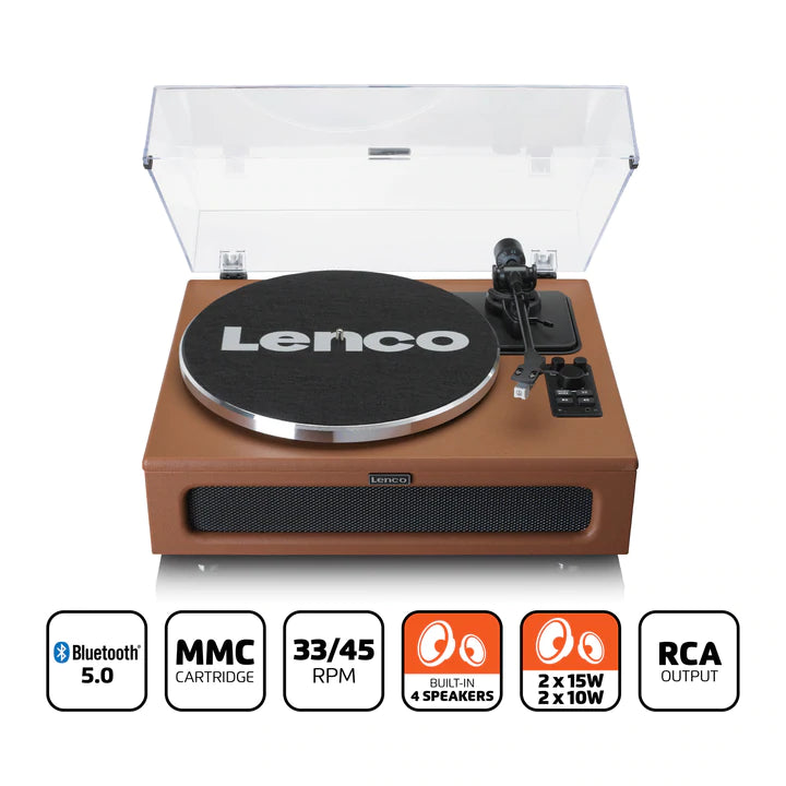 Lenco LS-430 Bluetooth Tocadiscos (Marrón)