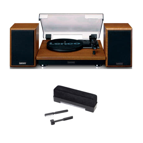 Lenco LS-100 Paquete de tocadiscos con altavoces (Teak)