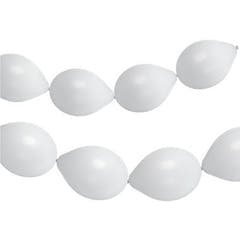 Globos de Enlace para Guirnaldas 8 uds. (Blanco Coco Mate, 33cm)