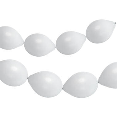 Globos de Enlace para Guirnaldas 8 uds. (Blanco Coco Mate, 33cm)