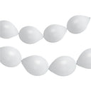 Globos de Enlace para Guirnaldas 8 uds. (Blanco Coco Mate, 33cm)