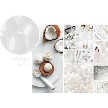 Globos de Enlace para Guirnaldas 8 uds. (Blanco Coco Mate, 33cm)