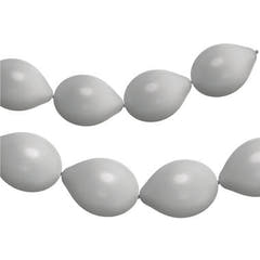 Globos de Enlace para Guirnaldas 8 uds. (Plata Polvo de Luna, 33cm)