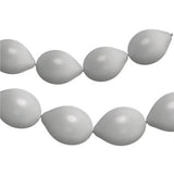 Globos de Enlace para Guirnaldas 8 uds. (Plata Polvo de Luna, 33cm)