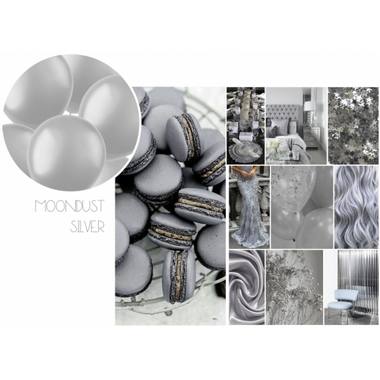 Globos de Enlace para Guirnaldas 8 uds. (Plata Polvo de Luna, 33cm)