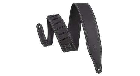 Levys M17BDS correa para guitarras 2 1/2", cuero pull-up negro