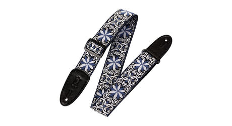Levys M8HT correa de guitarra 2", azul y blanco