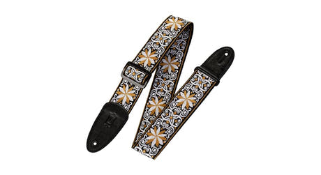 Levys M8HT-13 correa para guitarras de 2", motivo floral amarillo y blanco