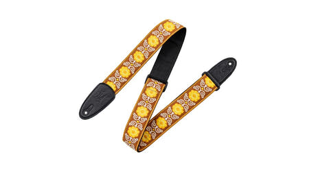 Levys M8HT-27 correa para guitarra 2", motivo floral amarillo