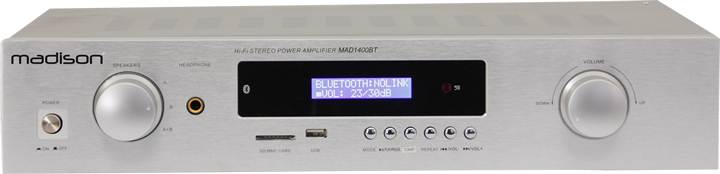 Madison HI-FI Amplificador estéreo (Plata, 2x140W)