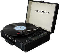 Madison Vintage Pladespiller con Bluetooth (Negro)