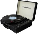 Madison Vintage Pladespiller con Bluetooth (Negro)