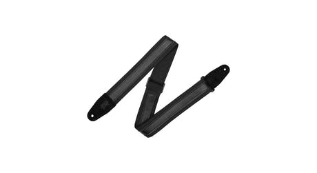 Levys MC2CG correa para guitarras 2", tira de cuero negra sobre negro