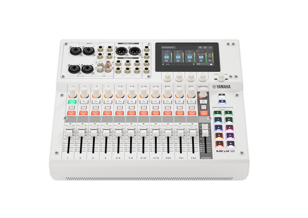 Consola de mezcla digital Yamaha MGX12 (Blanco)