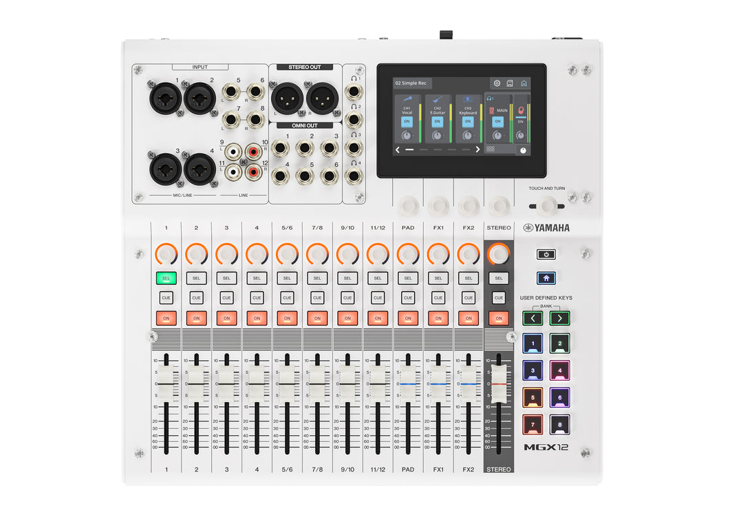 Consola de mezcla digital Yamaha MGX12 (Blanco)