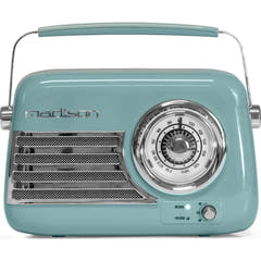 Madison Retro Radio con Bluetooth y FM (Azul)