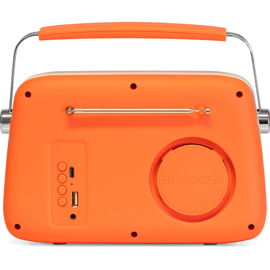 Madison Retro Radio con Bluetooth y FM (Naranja Mate)