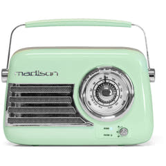 Madison Retro Radio con Bluetooth y FM (Menta)