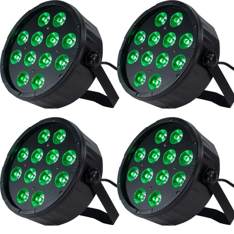 Marconi Polaris 12x12W RGBW Parlampe 4 uds. Bundle