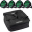 Marconi Polaris 12x12W RGBW Parlampe 4 uds. Paquete c/taske