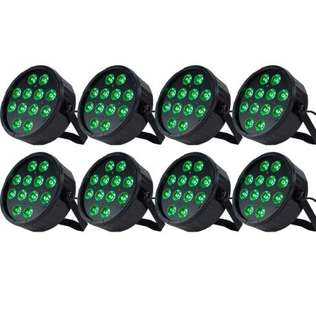 Marconi Polaris 12x12W RGBW Parlampe 8 uds. Paquete