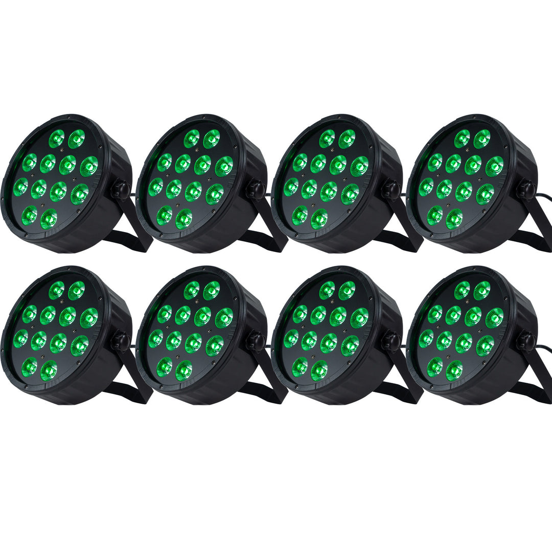 Marconi Polaris 12x12W RGBW Parlampe 8 uds. Paquete