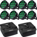 Marconi Polaris 12x12W RGBW foco PAR pack de 8 unidades con bolsa