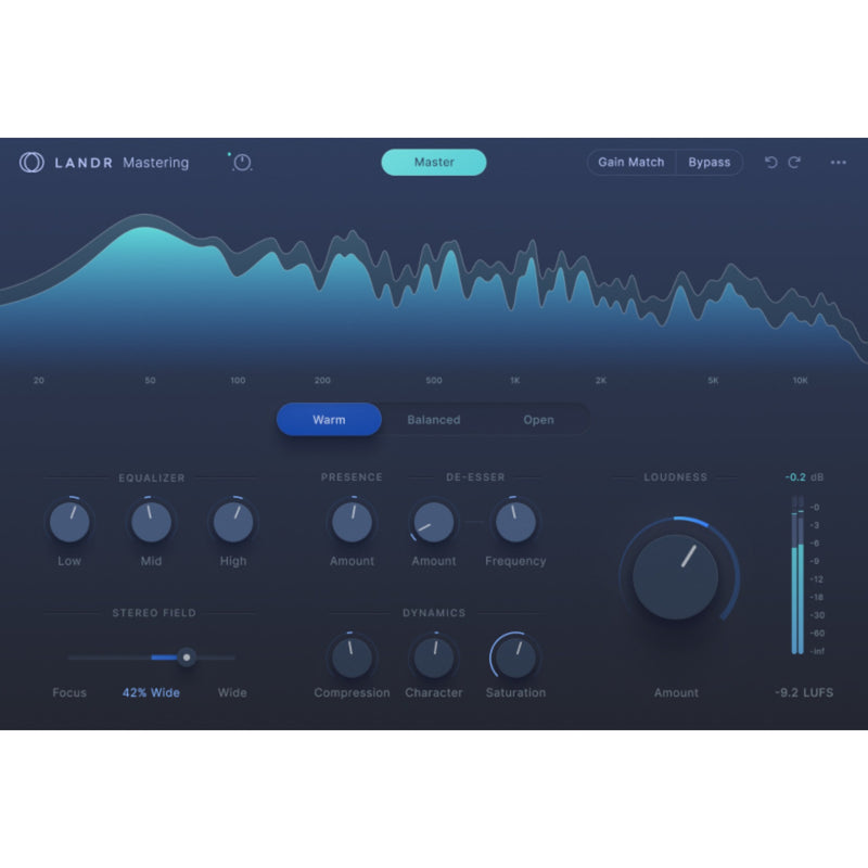 LANDR Plugin de masterización SE