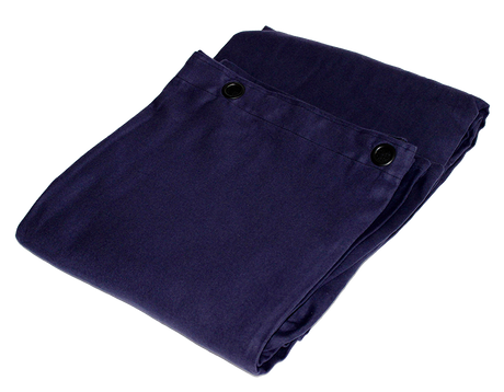 Molton Bagtæppe m. Øjer (Azul Marino)