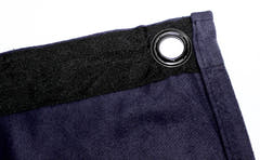 Molton Bagtæppe m. Øjer (Azul Marino)