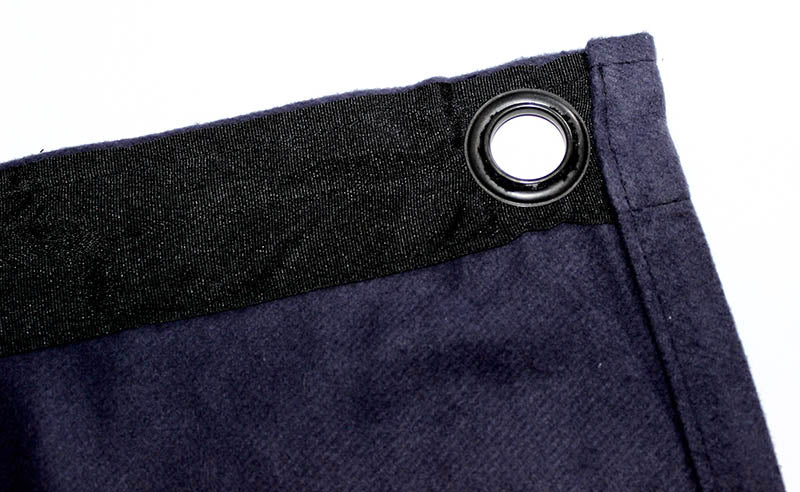 Molton Bagtæppe m. Øjer (Azul Marino)