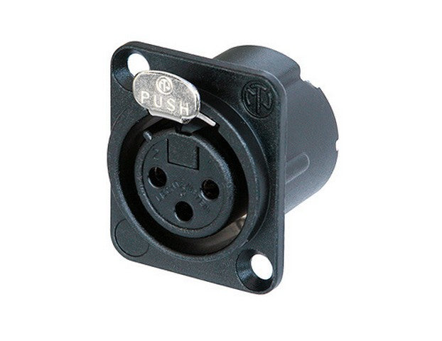 Neutrik NC3FD-LX-B Conector de Chasis D-type XLR