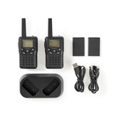 Nedis Walkie Talkie Set with Charger (Up to 10km)