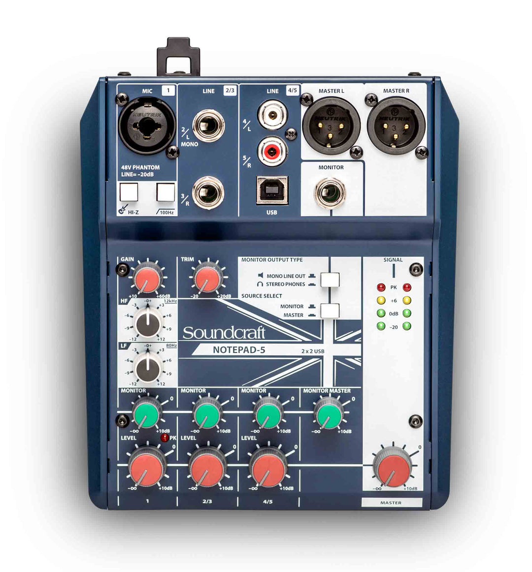 Soundcraft Notepad 5 Channel Desktop Mixer con USB
