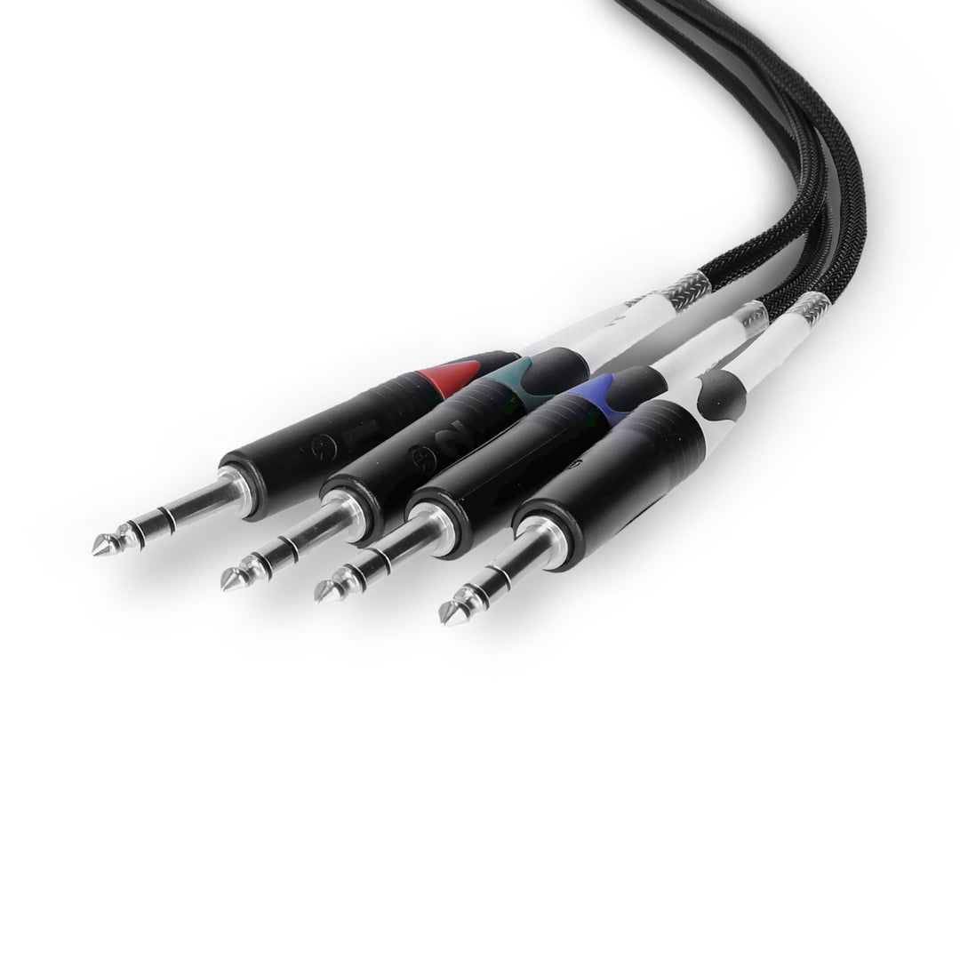 Palmer AoC Loom TRSm - Juego de cables de audio over Cat de etherCON a 4 x jack TRS de 6,3 mm