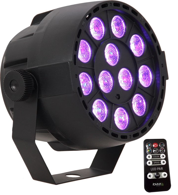 LED Spot Multicolor con control remoto (12x3W)