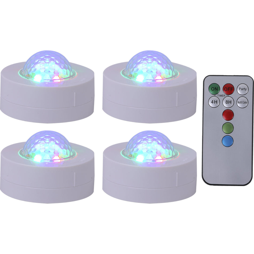 Mini efecto astro con batería (paquete de 4)