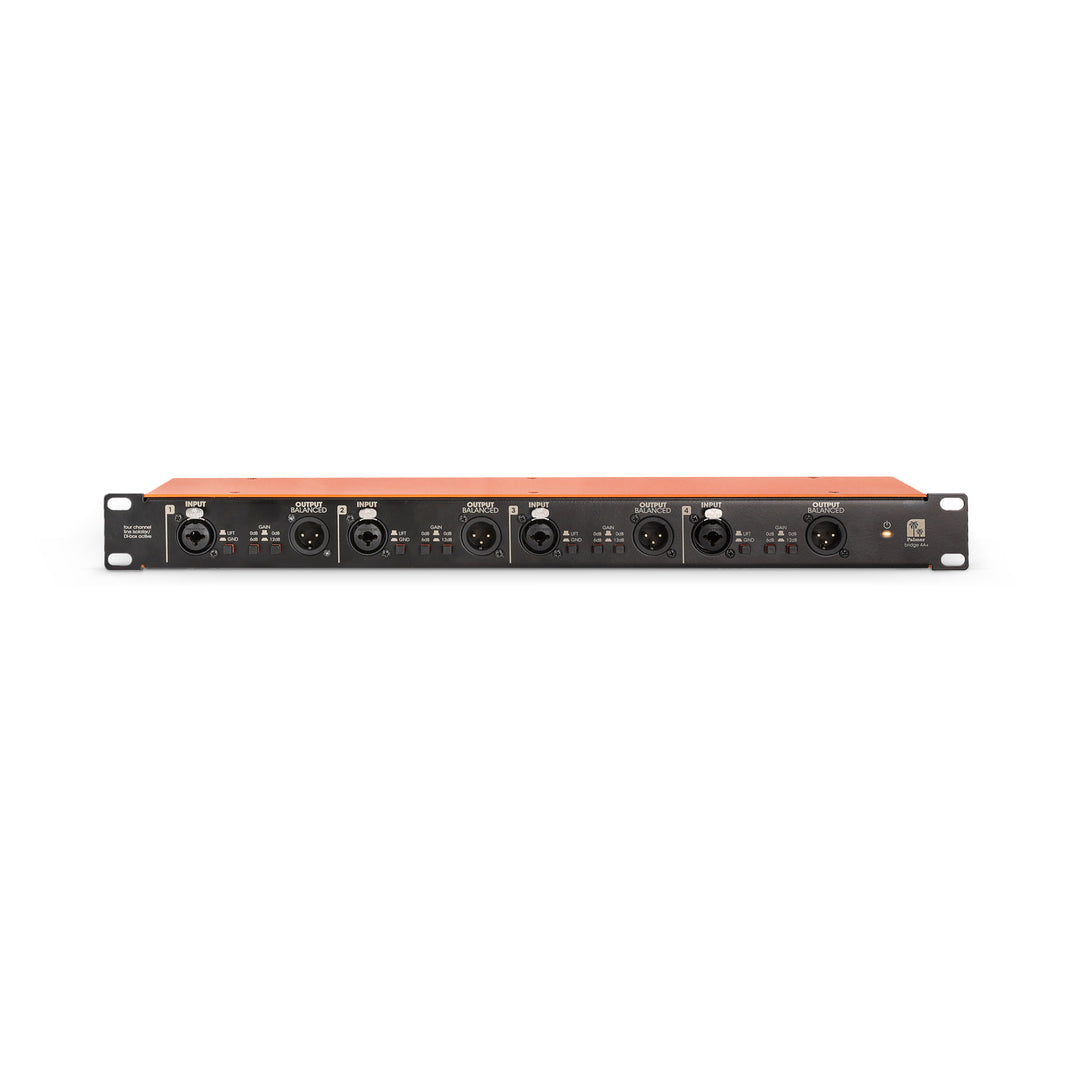 Palmer BRIDGE 4A+ - 19" caja DI / caja aisladora de línea, 4 canales, activa