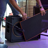 Palmer CAB 212 BX V30 - Pantalla de guitarra con Celestion Vintage 30 2 x 12, parte trasera abierta