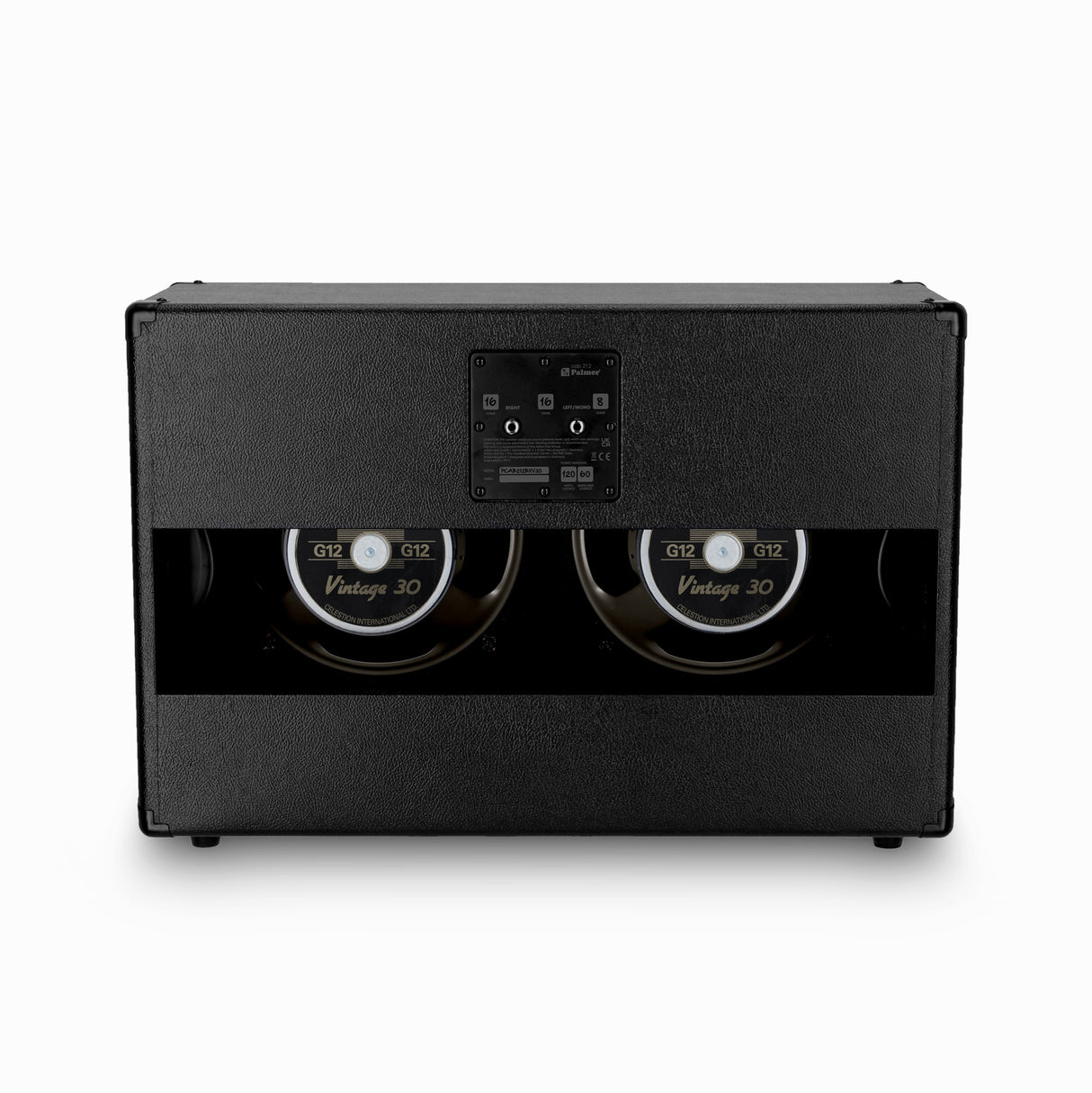 Palmer CAB 212 BX V30 - Pantalla de guitarra con Celestion Vintage 30 2 x 12, parte trasera abierta