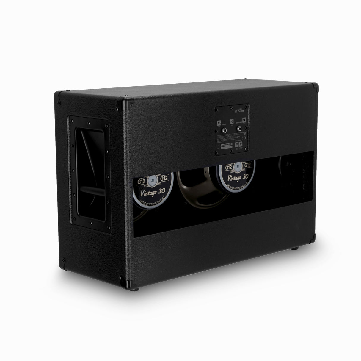 Palmer CAB 212 BX V30 - Pantalla de guitarra con Celestion Vintage 30 2 x 12, parte trasera abierta
