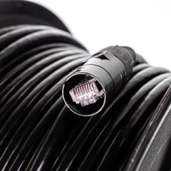 Perfex CAT7 carrete de cable (SORT) 75m