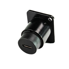 Perfex USB-C a USB-C Chasis Conector (Sort)