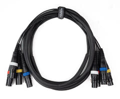 Par-4 multicore XLR macho a XLR hembra (3m)