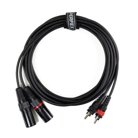 Perfex XLR Macho a RCA Phono Cable (3m)