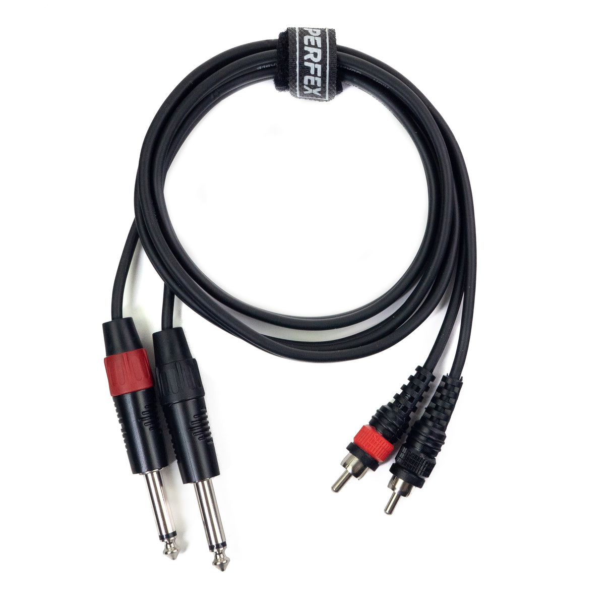 Perfex 2x jack a 2x RCA phono (1,3m)