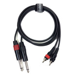 Perfex 2x jack a 2x RCA phono (1,3m)