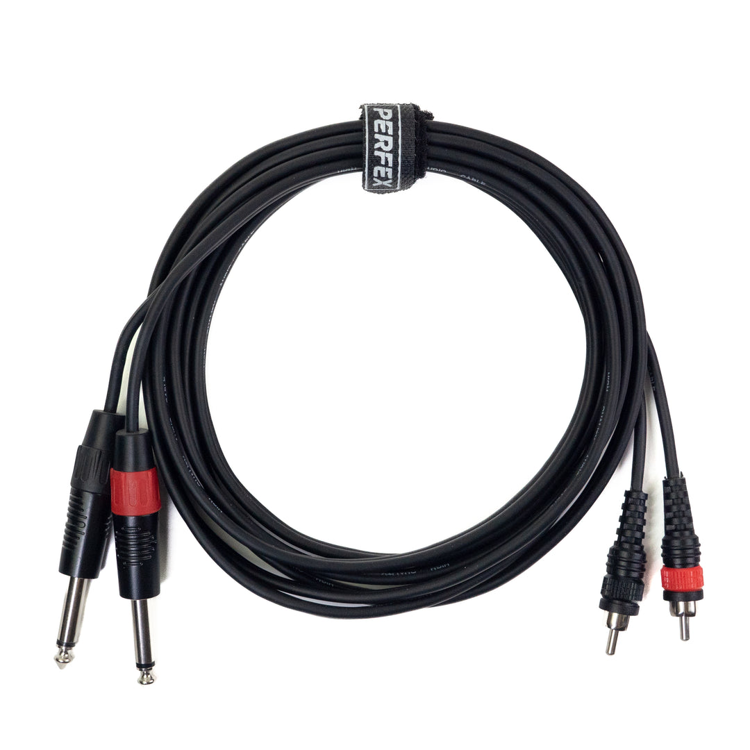 Perfex 2x Jack a 2x RCA Phono Cable (3m)