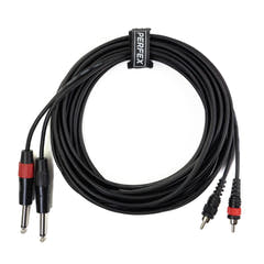 Perfex 2x Jack a 2x RCA Phono Cable (6m)